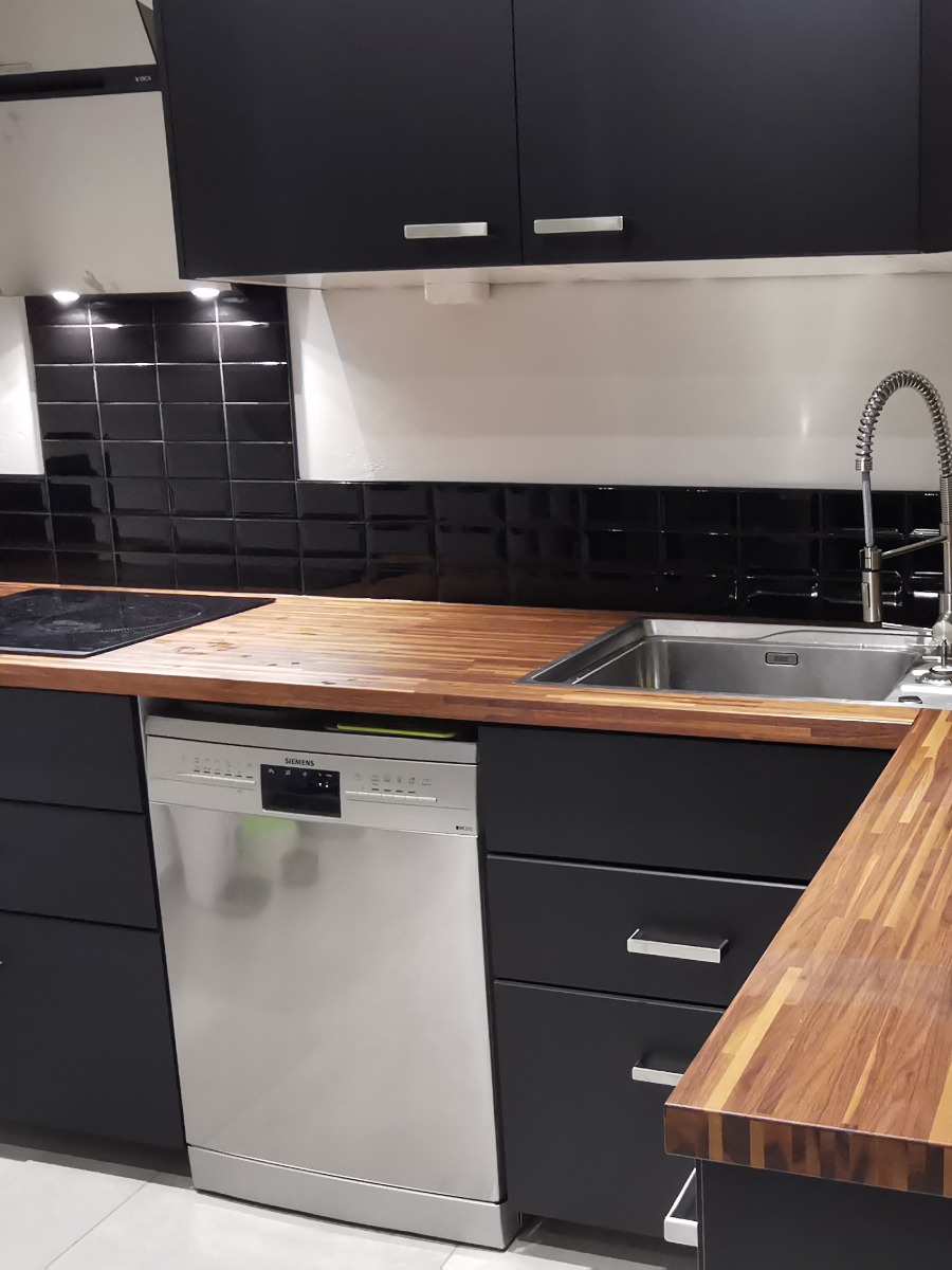 Crédence cuisine carrelage métro artisan carreleur Lyon